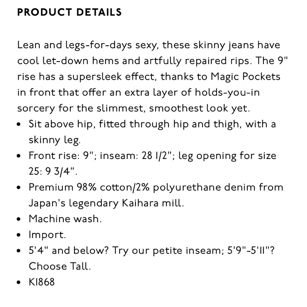 Madewell 9” High Rise Skinny - NWT! - Picture 11 of 16